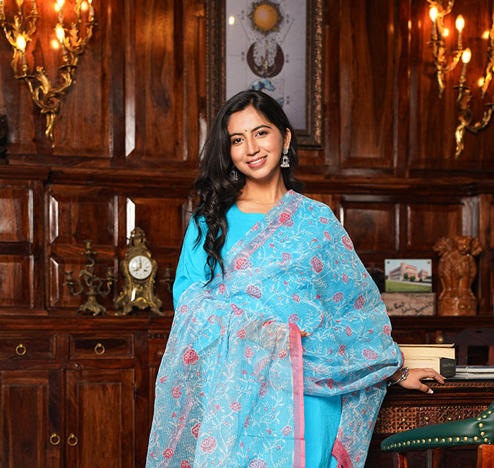 'Ocean'  Kota Doria Dupatta