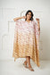 'Titli'  Muslin silk Ombre dyed & Hand block Print Kaftan