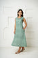 'Minty Green' Hand block print sleeveless dress