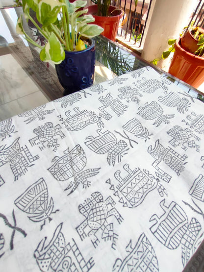 Tribal- handblock print cotton fabric