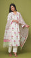 Bestseller - 'Nilofer' Pink Lotus Hand block printed A line kurta/dupatta/pants set (Set of 3)