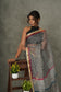 Best seller- 'Black and White Firki' Handblock printed Kota Silk saree