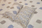 White and Blue - Premium Handblock printed Bedsheet - King Size ( 108* 108 ) inches