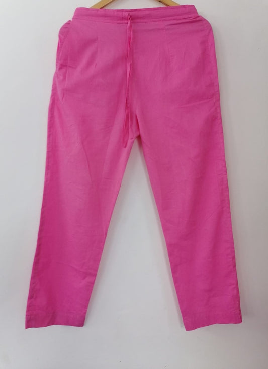 Solid Pink Pants- Comfort Fit